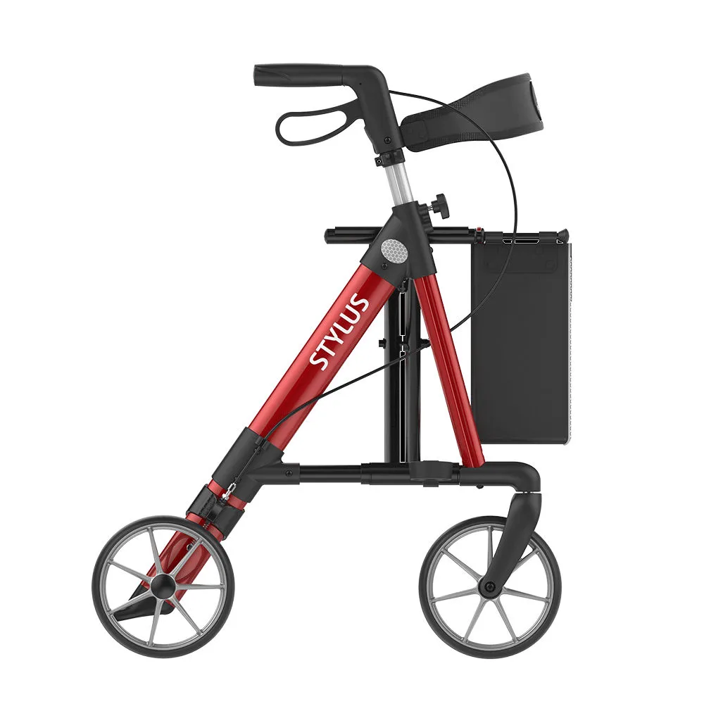 Stylus Rollator In Red Side View.jpg